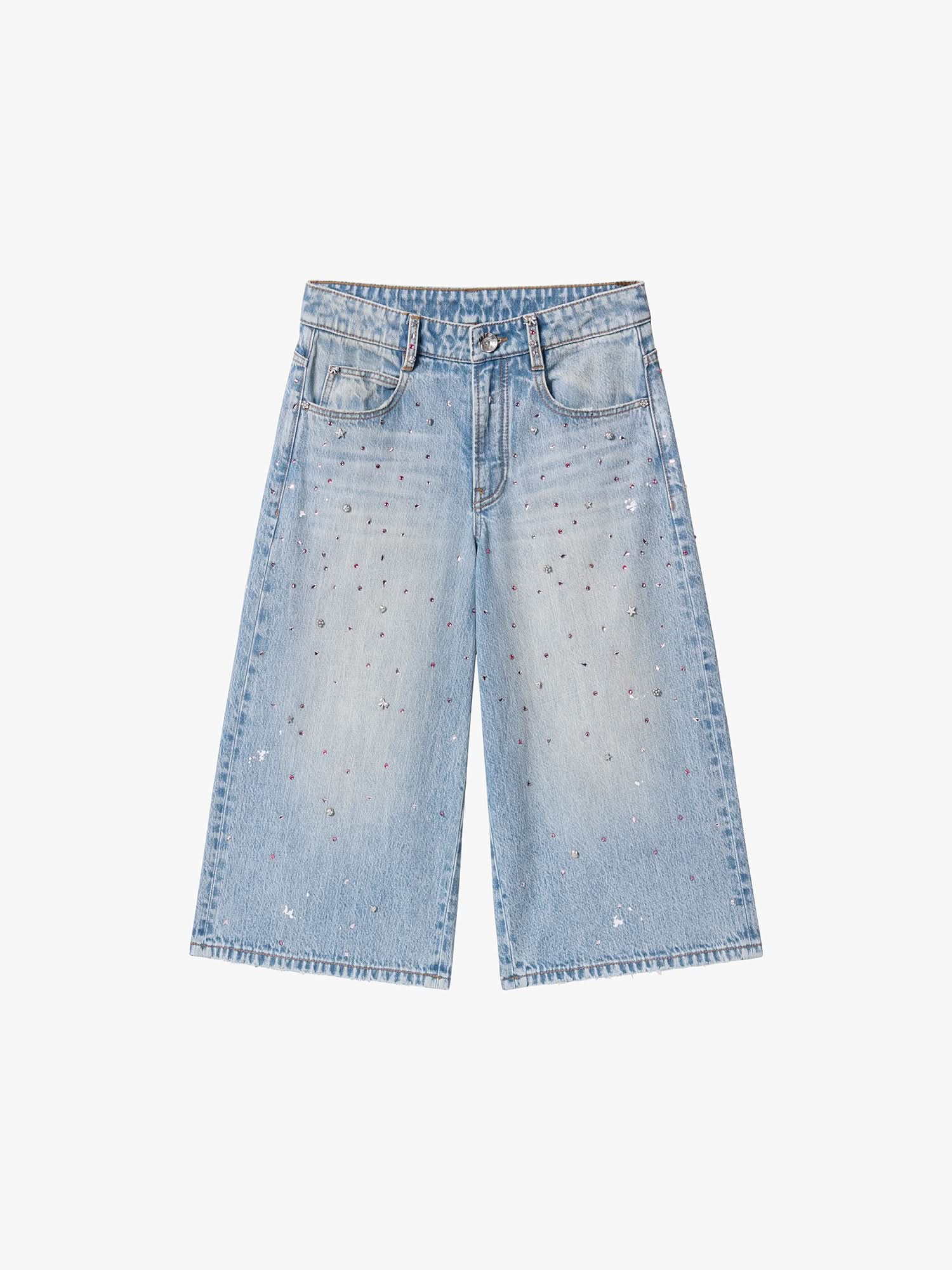 Rhinestone Denim Jeans