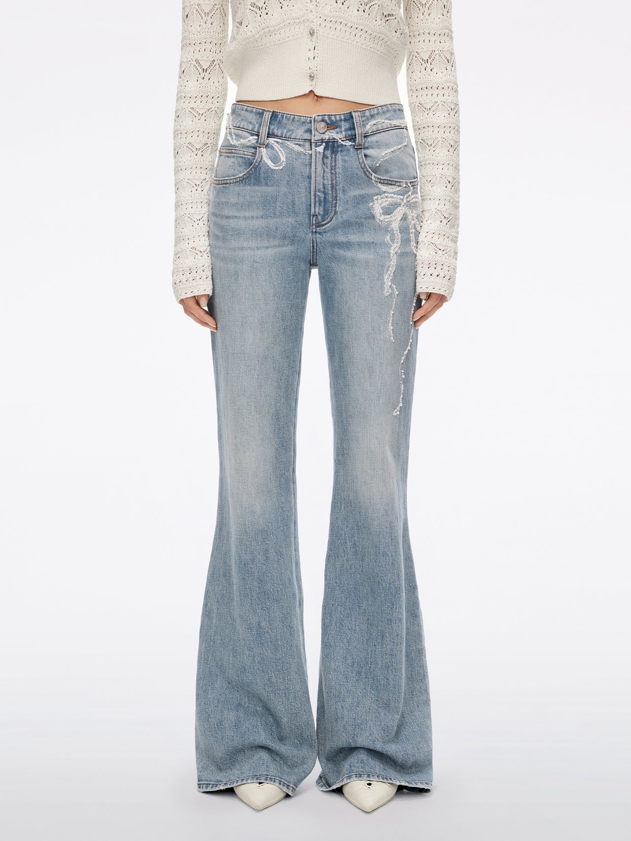 Pearl & Lace Flared Jeans