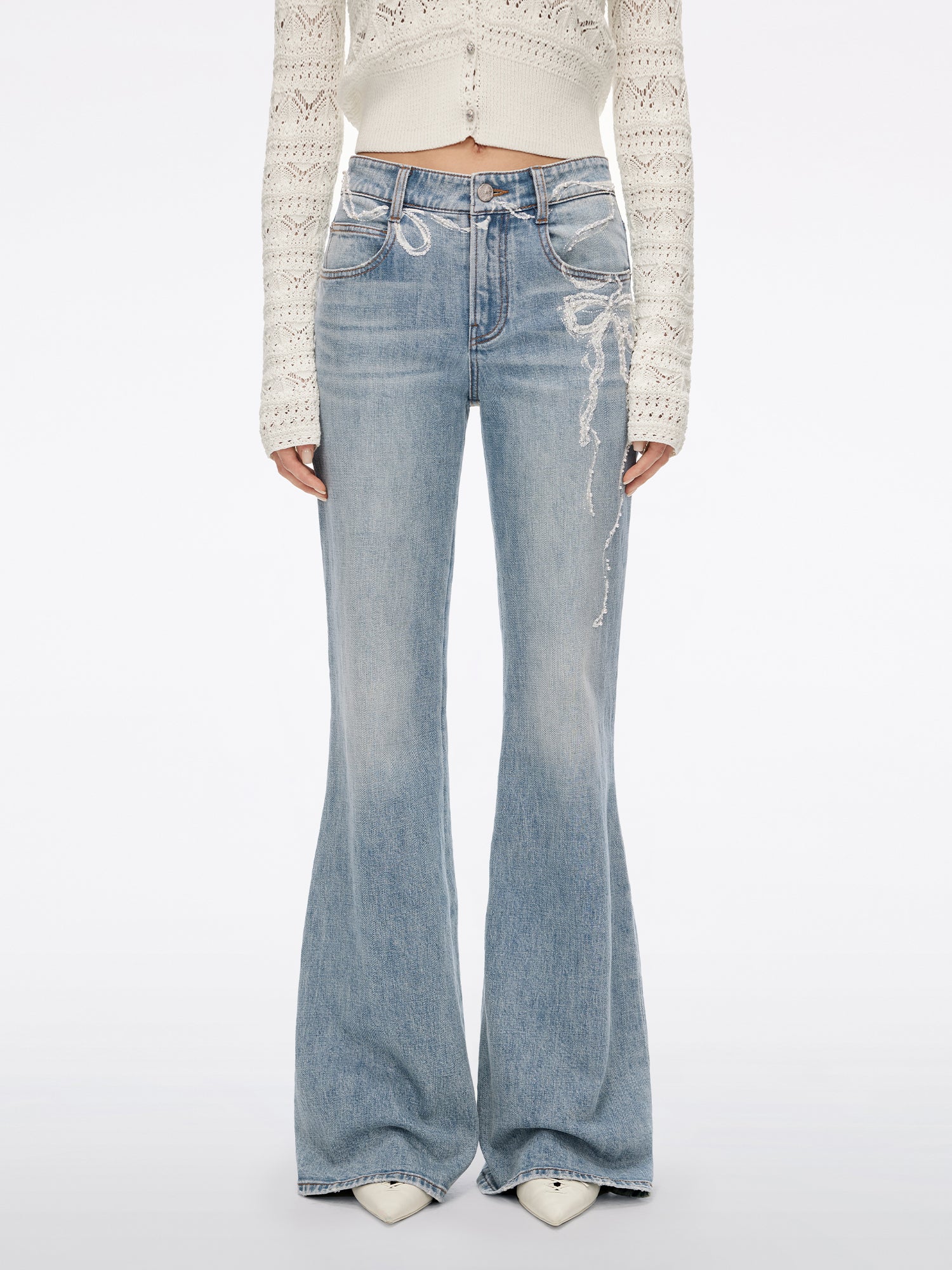 Pearl & Lace Flared Jeans