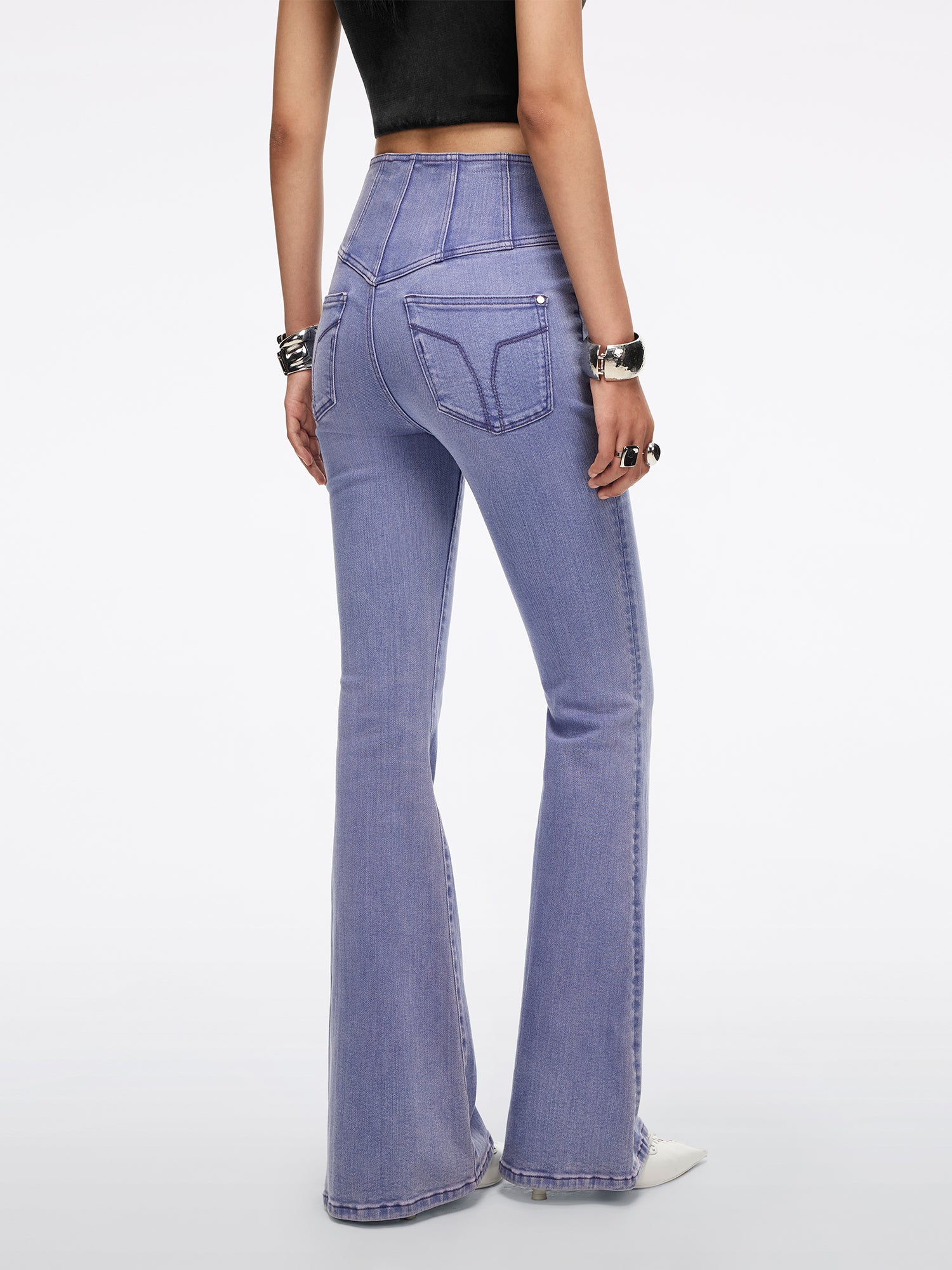 Slim-Fit Flared Jeans-GLENDA PLUS 5