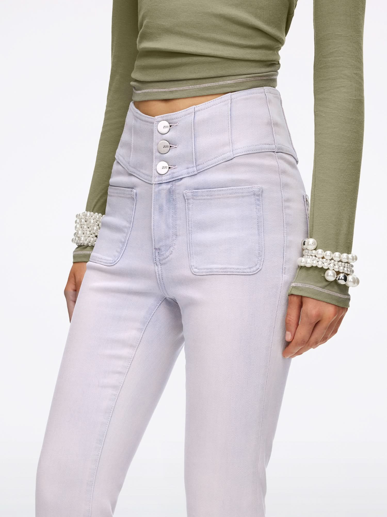 Slim Fit Flared Jeans-GLENDA PLUS 5 - MISS SIXTY