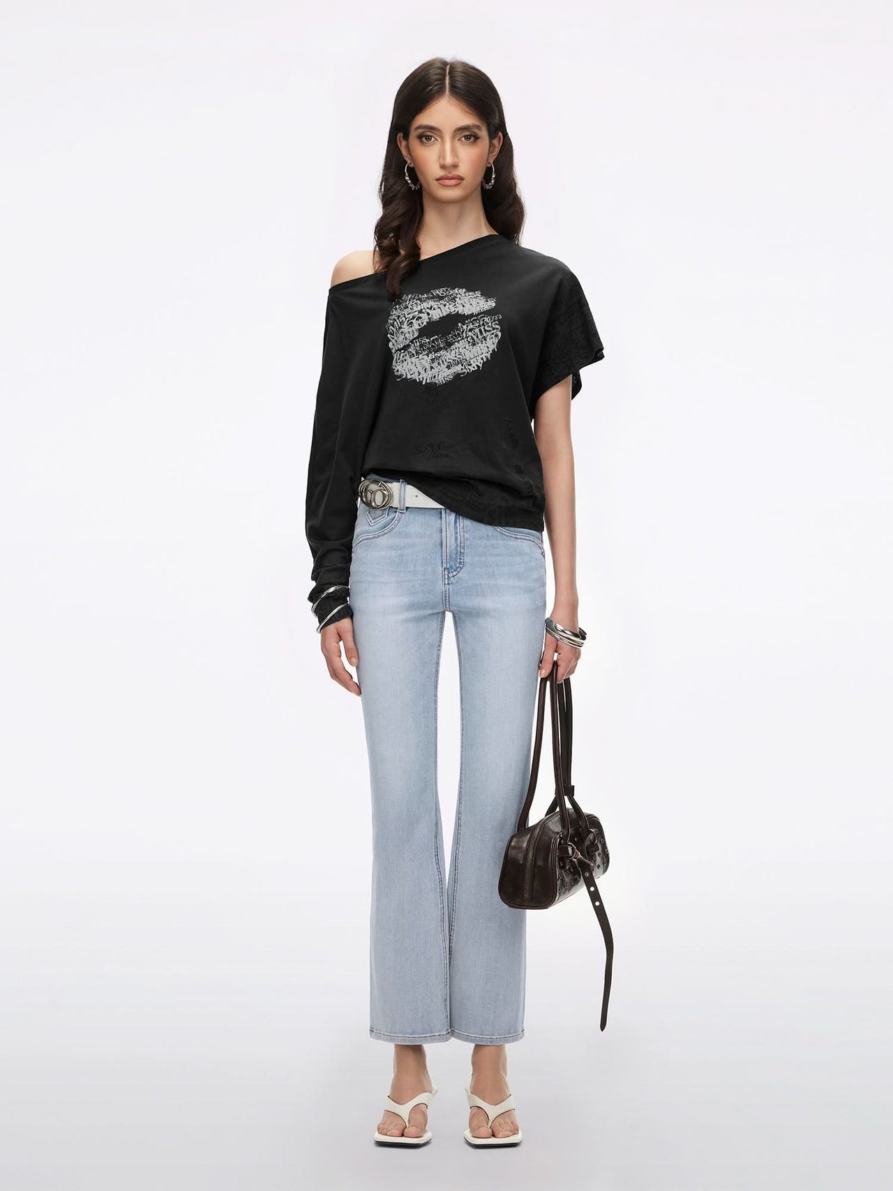 Slim-Fit Flared Jeans-BELLA