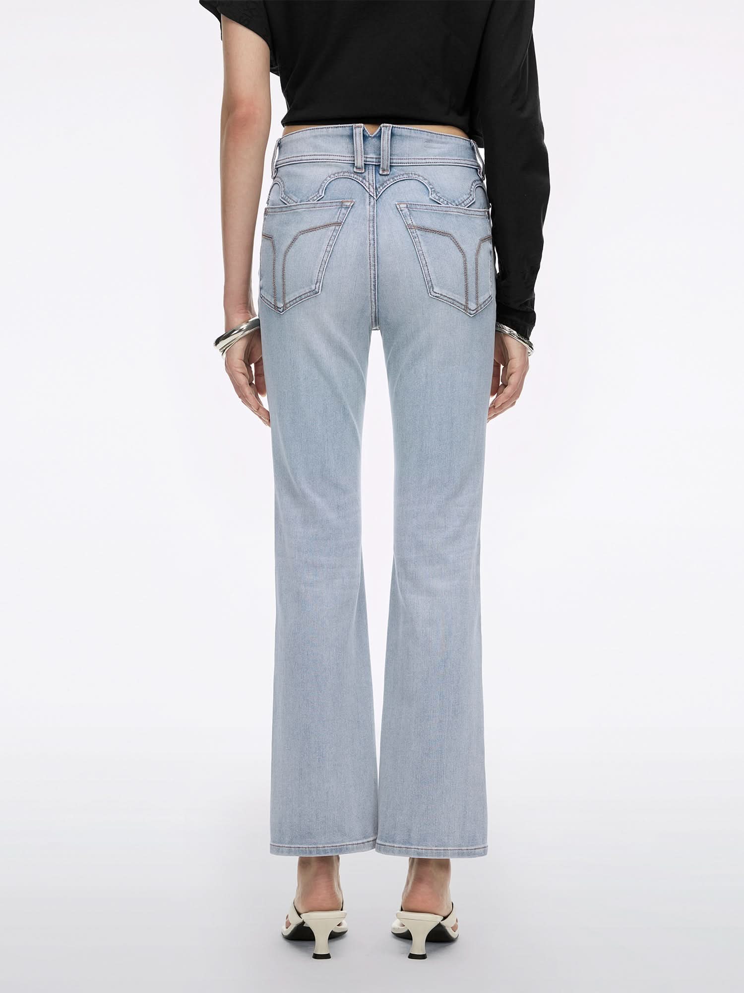 Slim-Fit Flared Jeans-BELLA