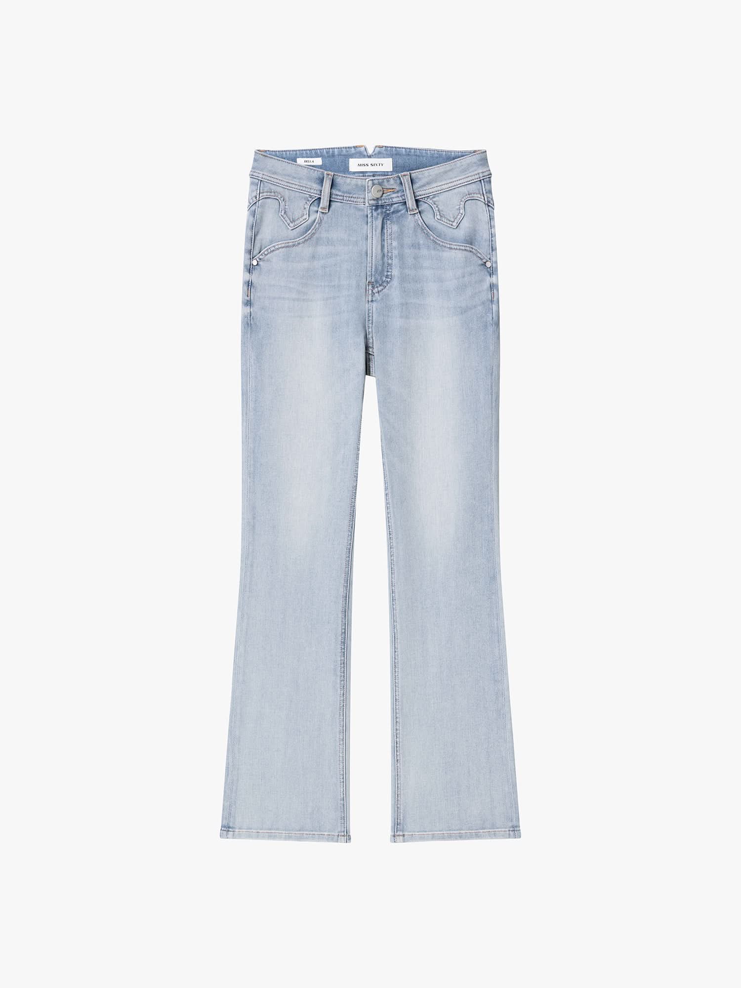 Slim-Fit Flared Jeans-BELLA