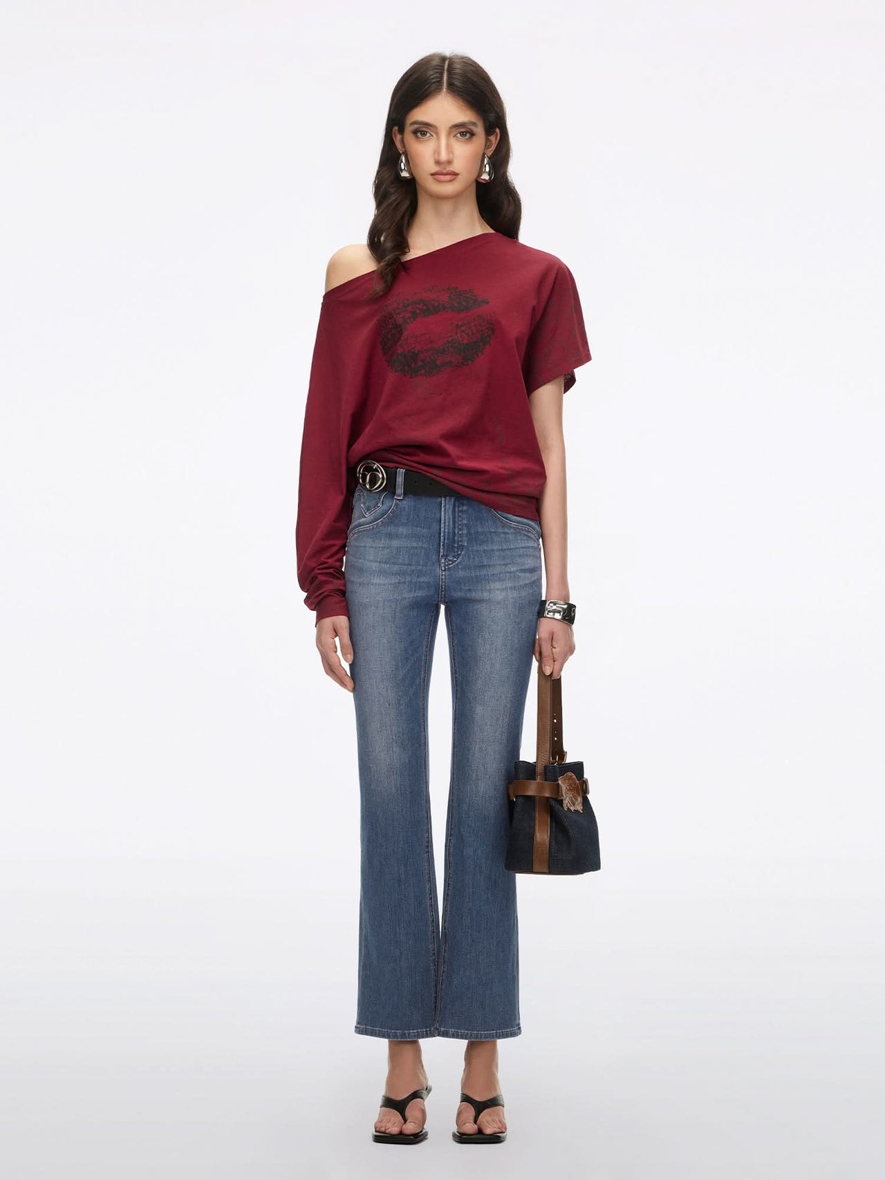 Slim-Fit Flared Jeans-BELLA