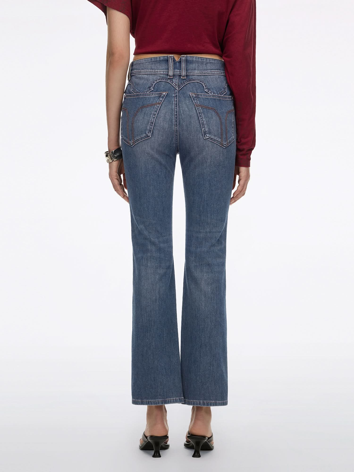 Slim-Fit Flared Jeans-BELLA