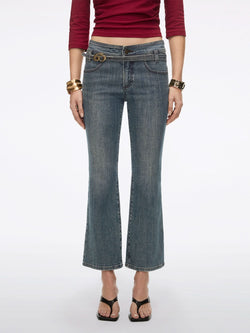 Logo Flared Jeans