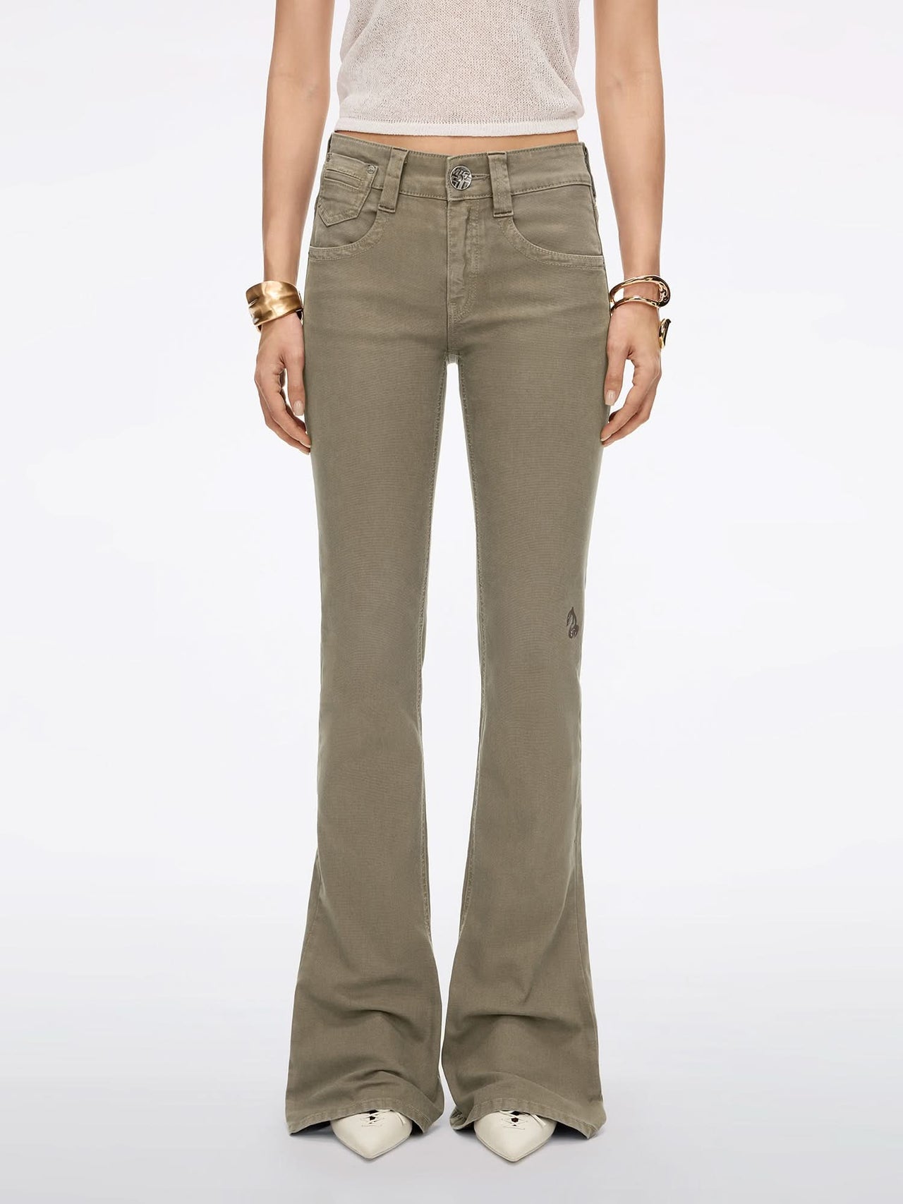 Logo-Detail Flared Jeans