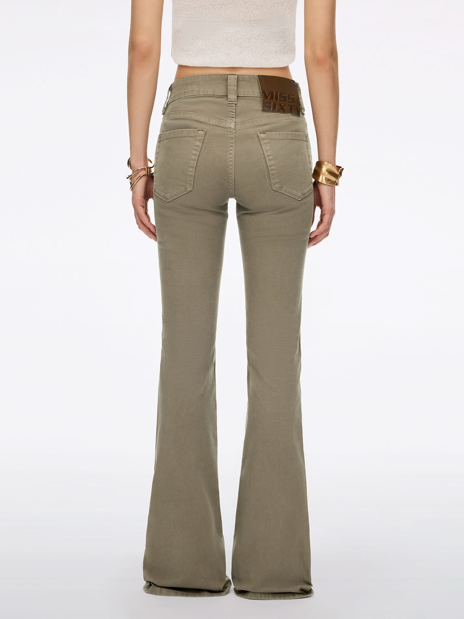 Logo-Detail Flared Jeans