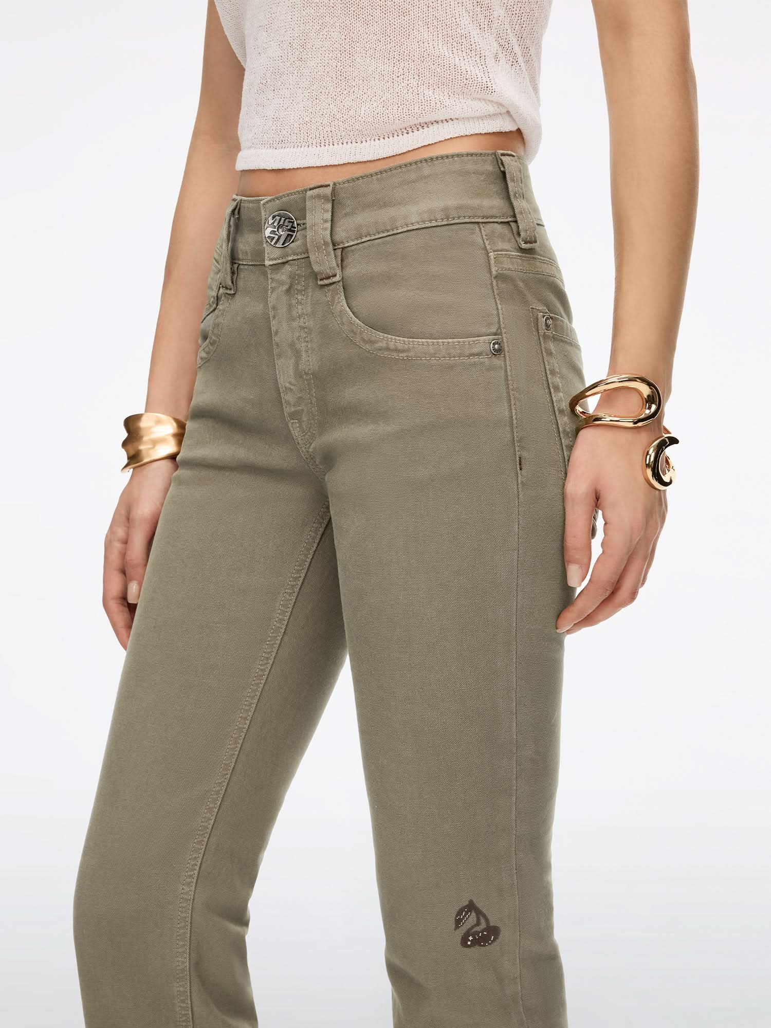 Logo-Detail Flared Jeans