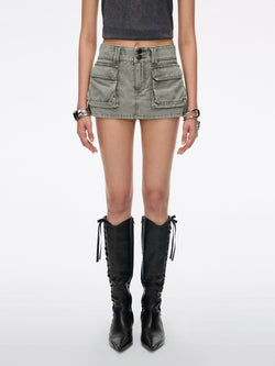Utility Style Denim Skort