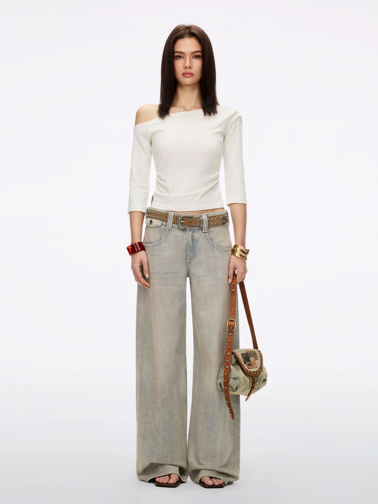 Logo-Detail Straight-Fit Jeans