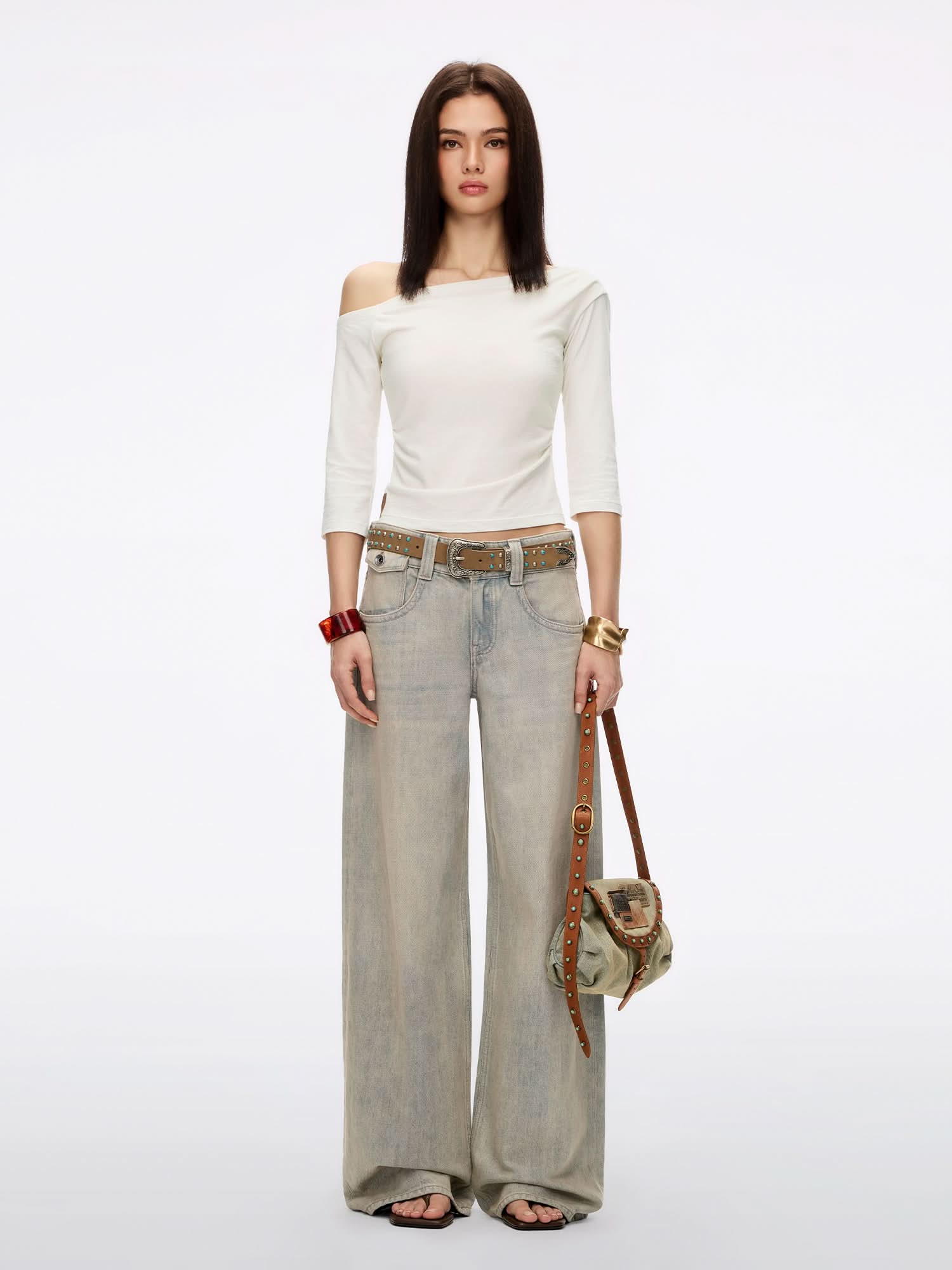 Logo-Detail Straight-Fit Jeans