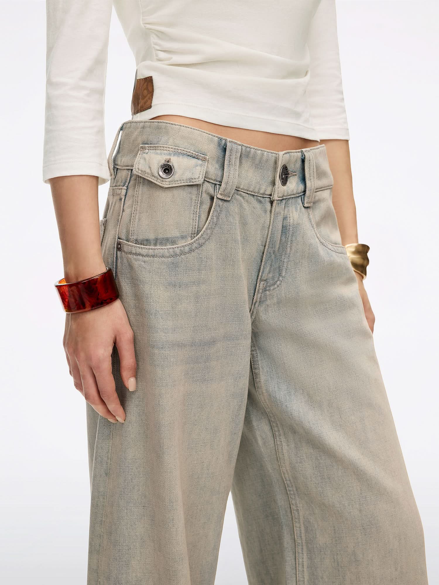 Logo-Detail Straight-Fit Jeans