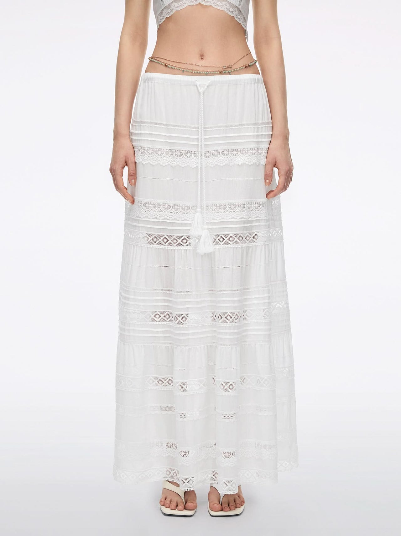 Lace-up skirt
