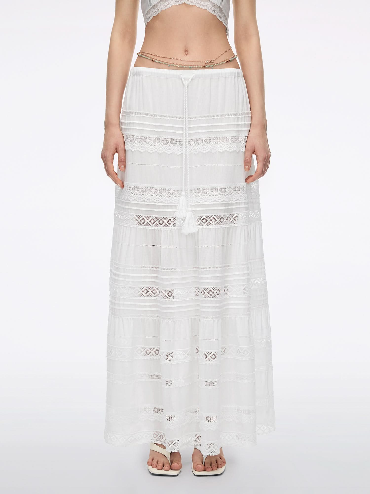 Lace-up skirt