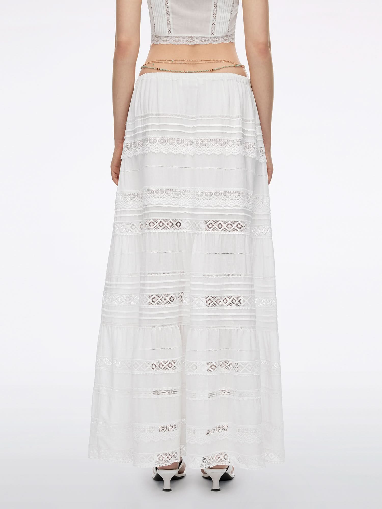 Lace-up skirt