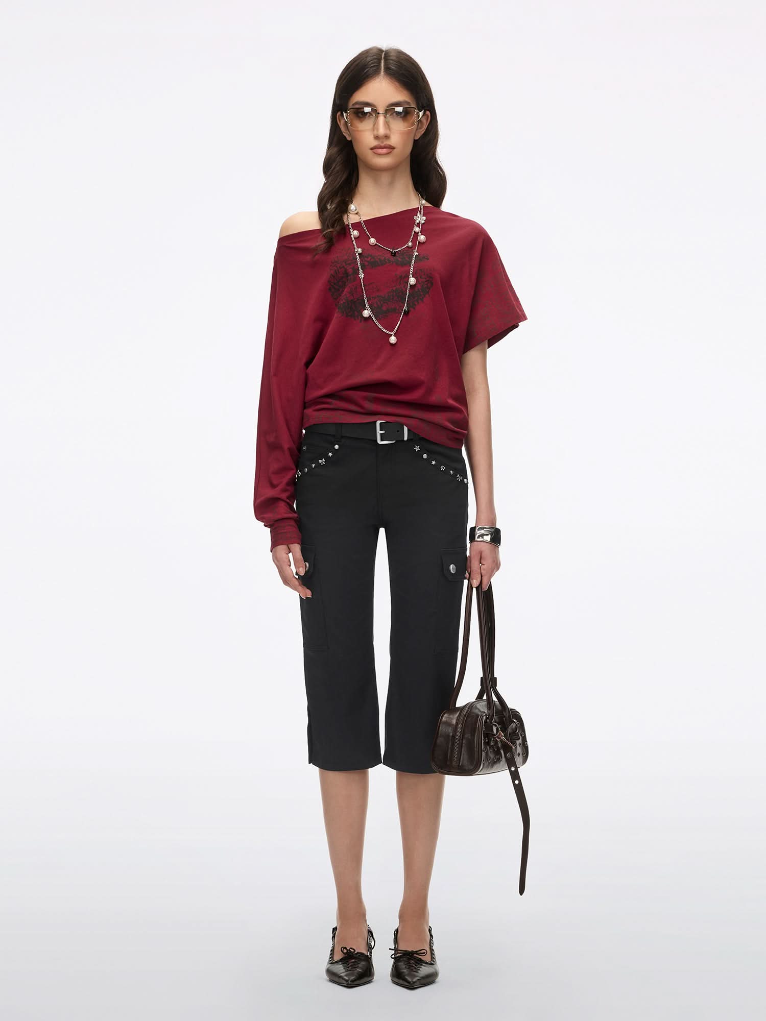 Multi-Stud Skinny Pants