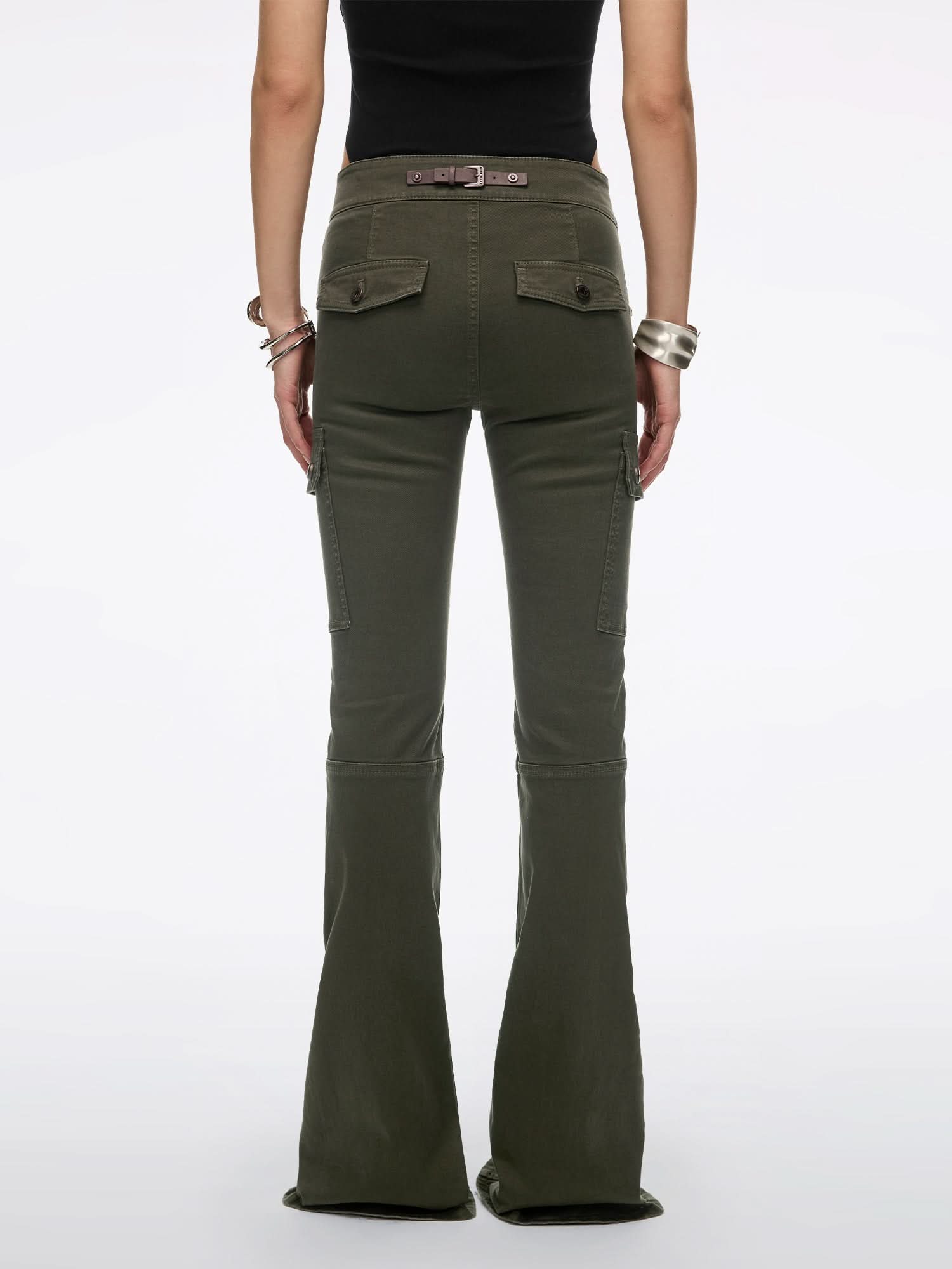 Multi-Studded Flared Pants