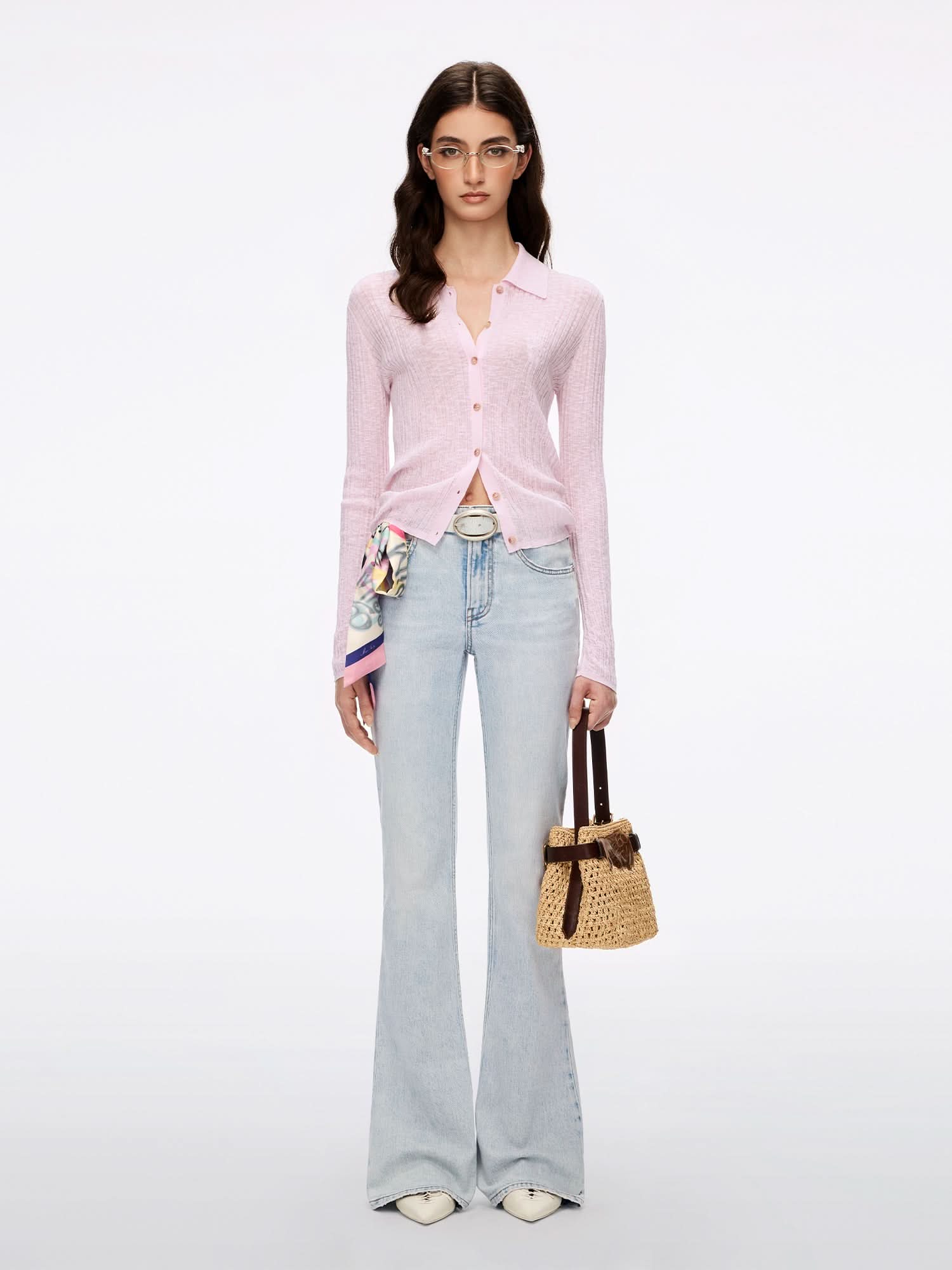 Embroidered Knit Cardigan