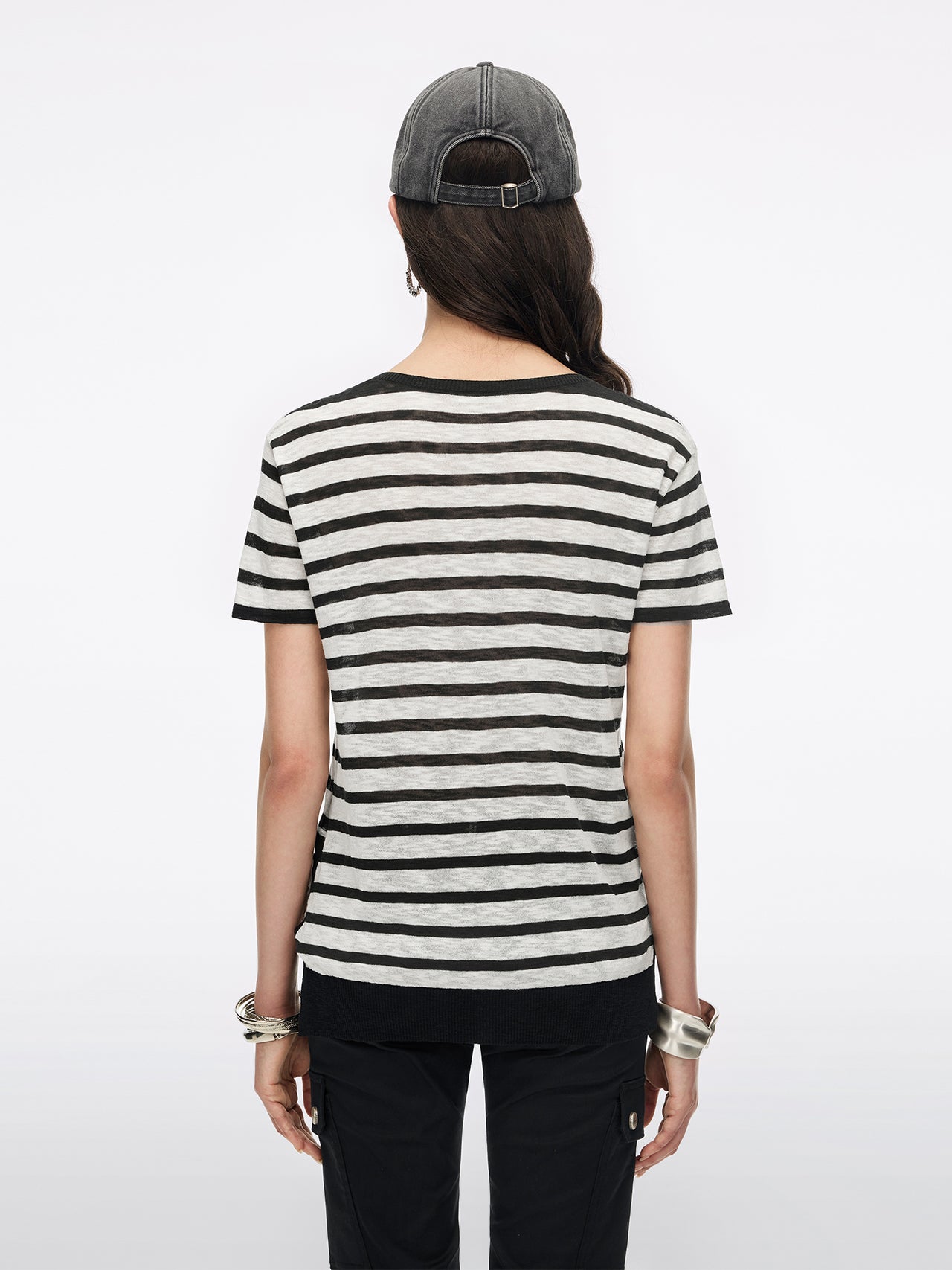 Lace-Up Knit Top