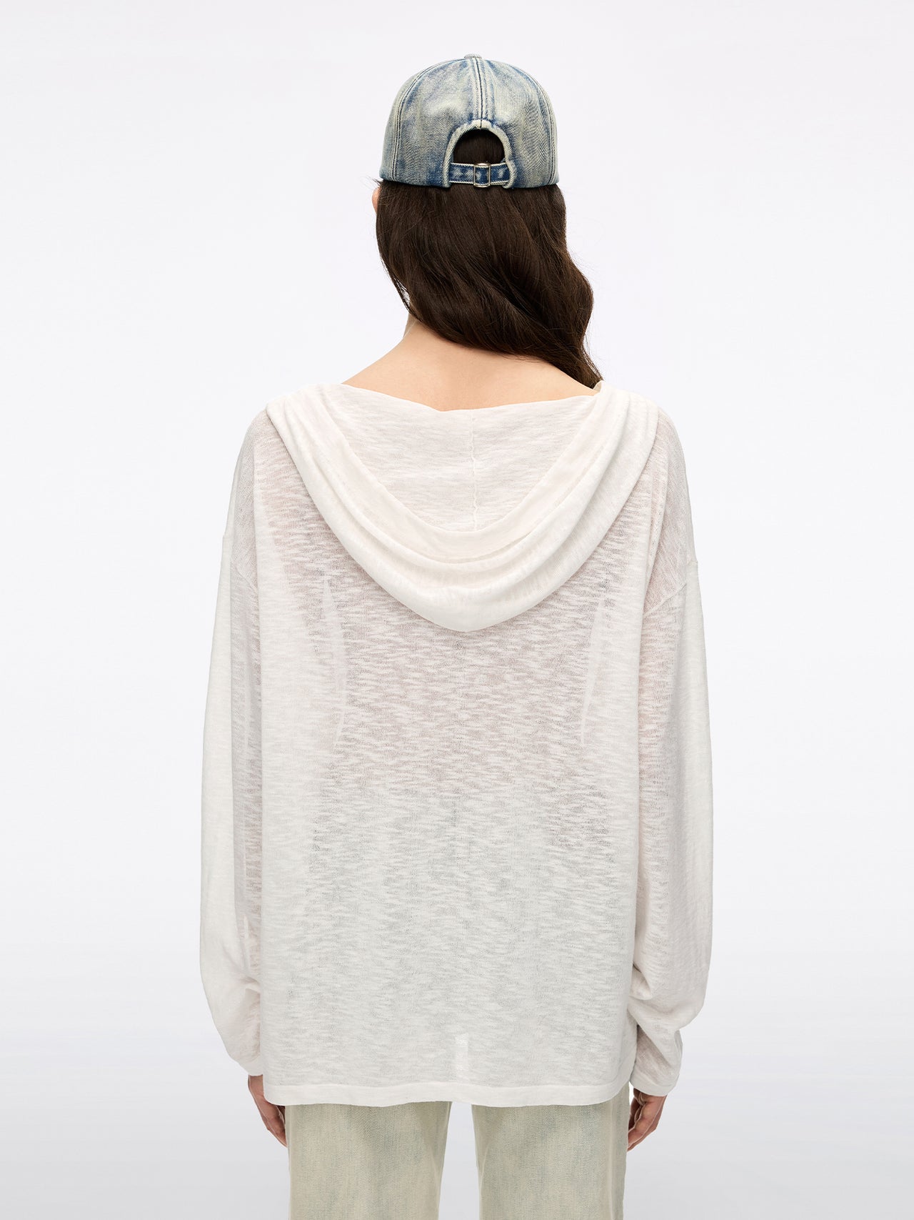 Hooded Printed Knit Sweater