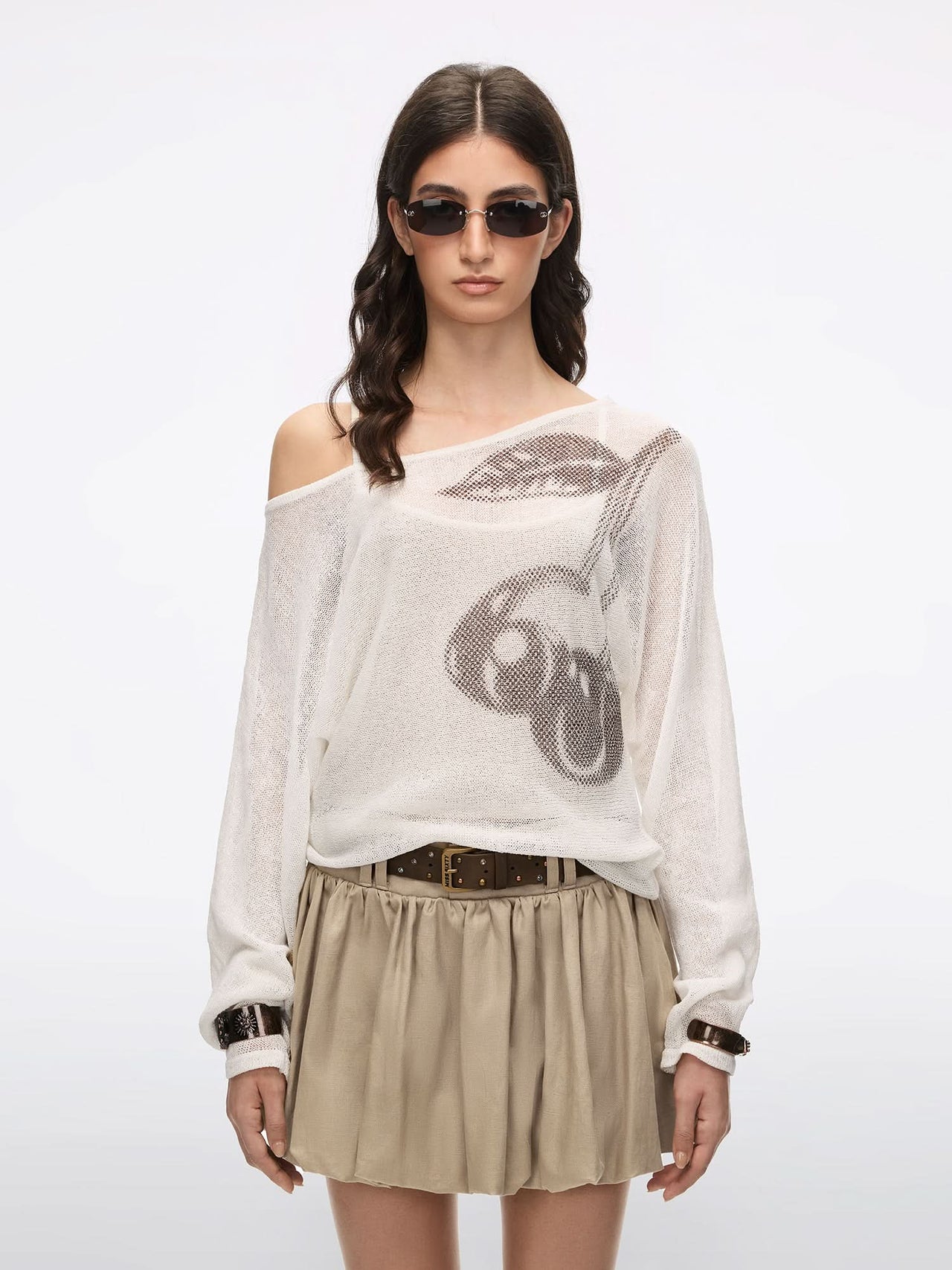 Layered Logo Knit Top
