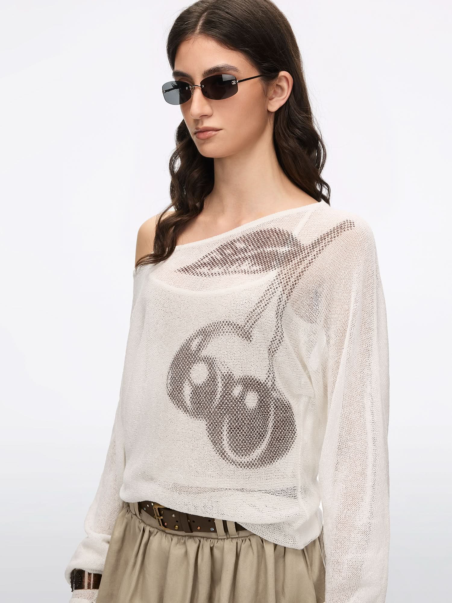 Layered Logo Knit Top
