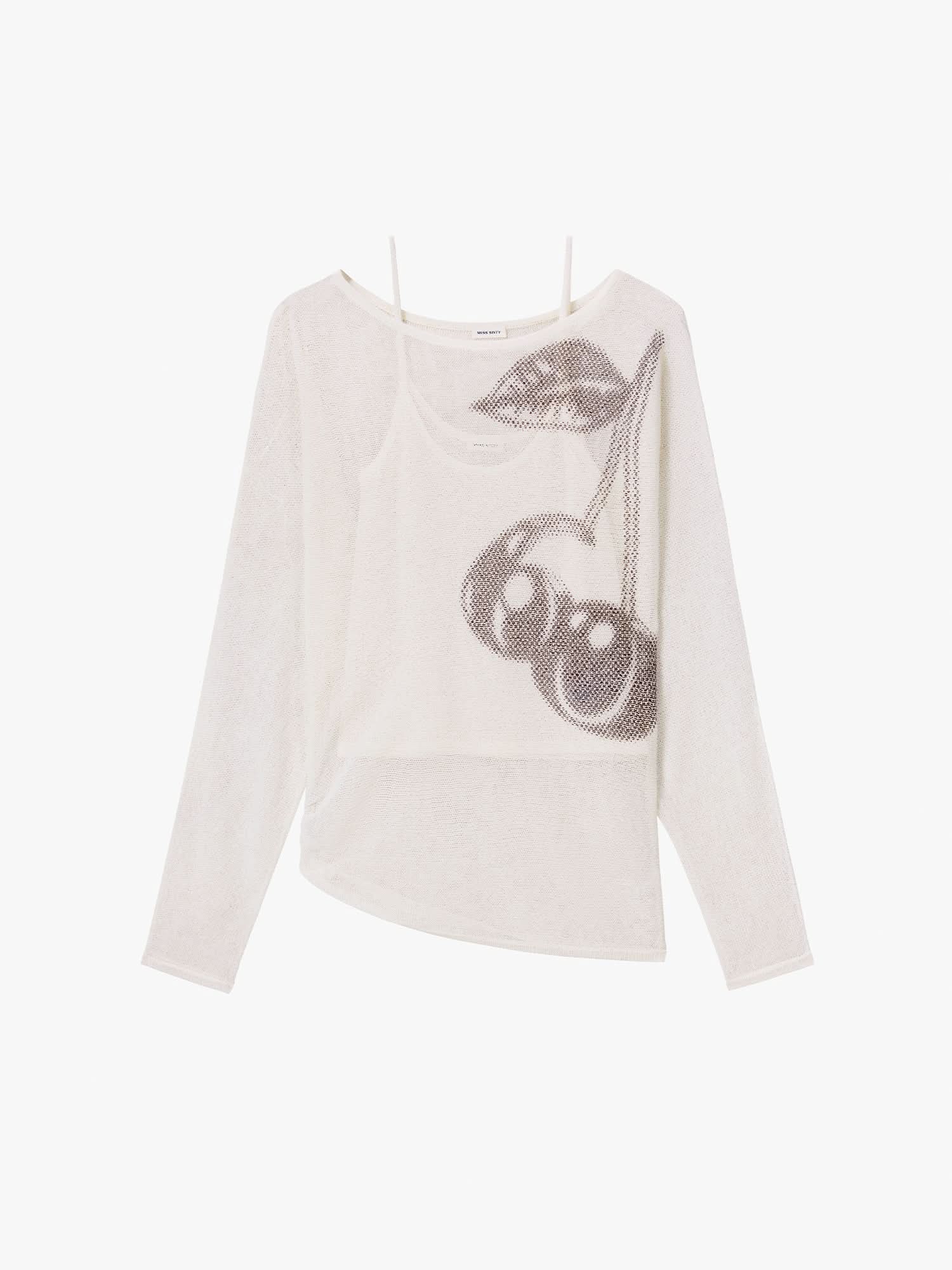 Layered Logo Knit Top