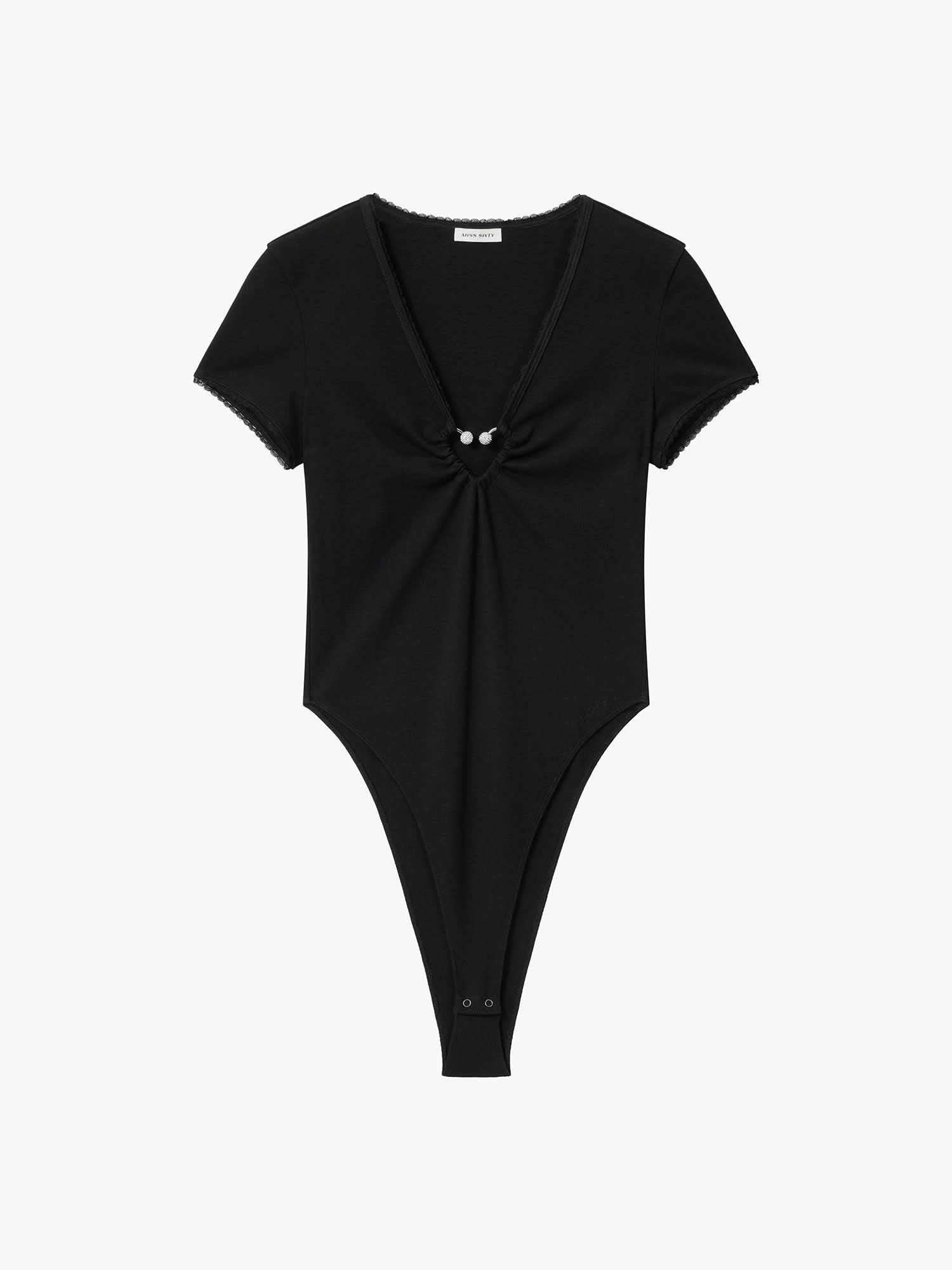 Lace Patchwork Bodysuit T-Shirt