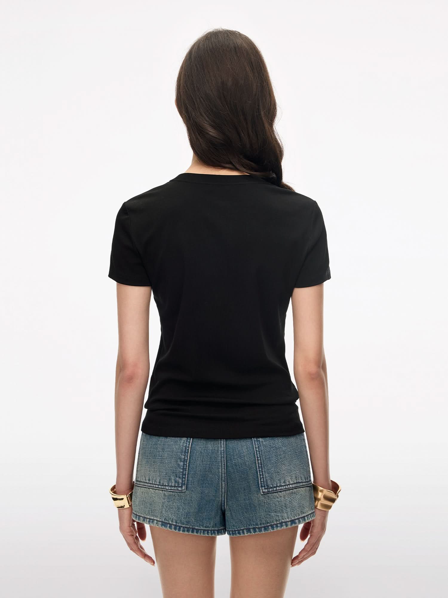 Beaded Graphic Print T-Shirt