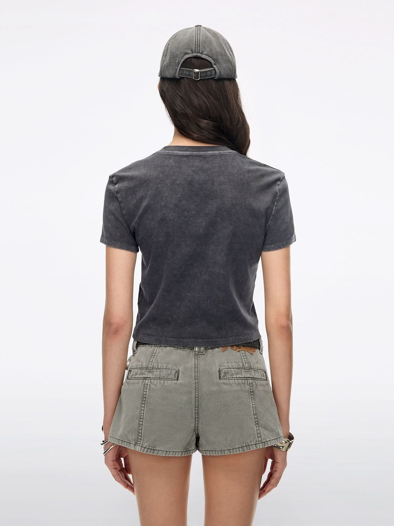 Logo-Detail Rhinestone T-Shirt