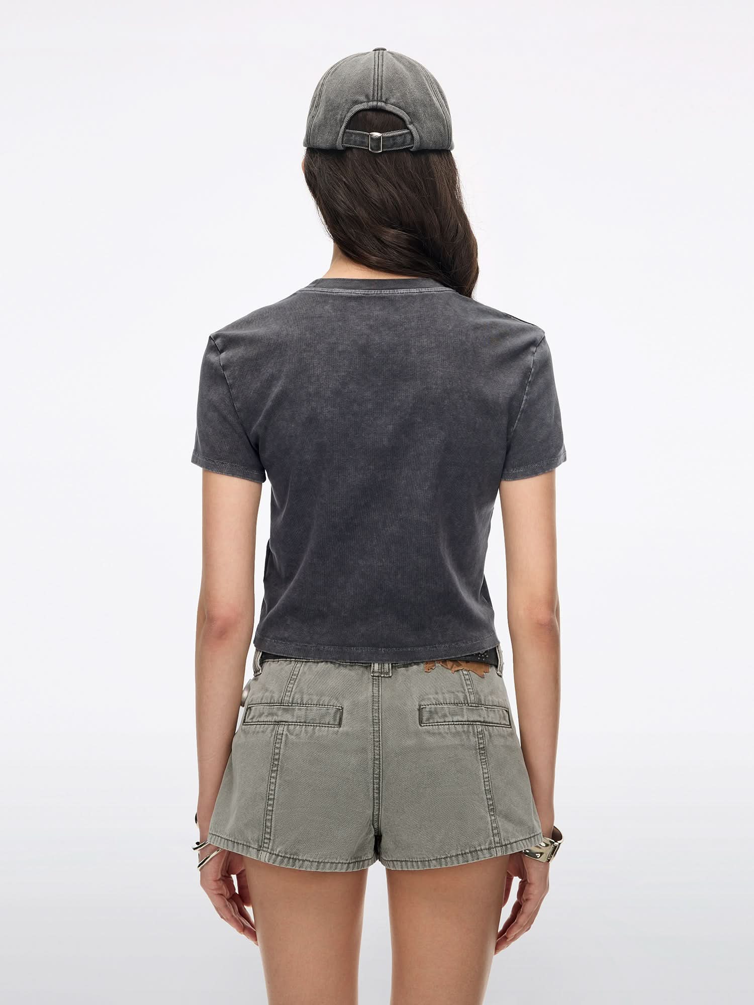 Logo-Detail Rhinestone T-Shirt