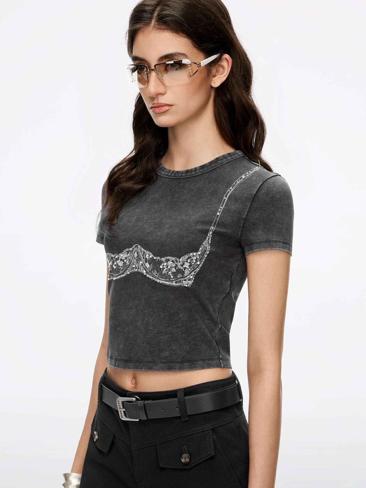 Beaded Graphic T-Shirt