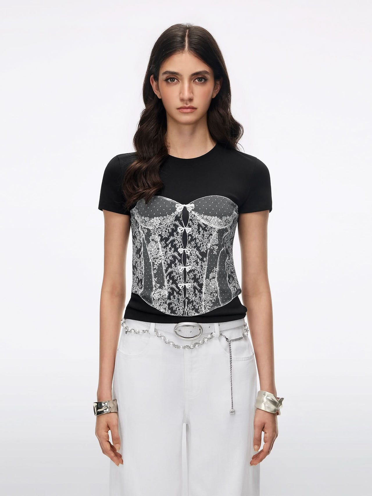 Beaded Graphic T-Shirt
