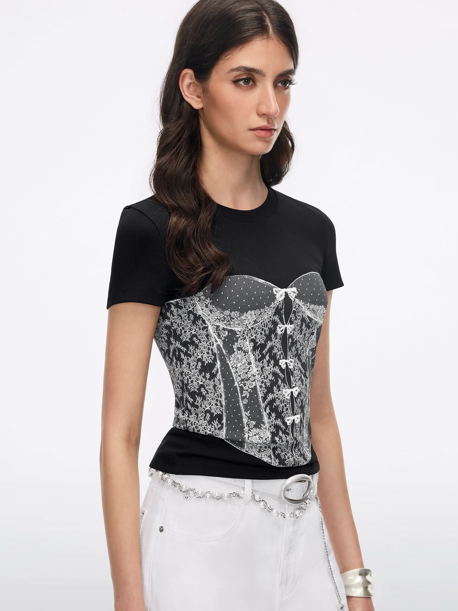 Beaded Graphic T-Shirt