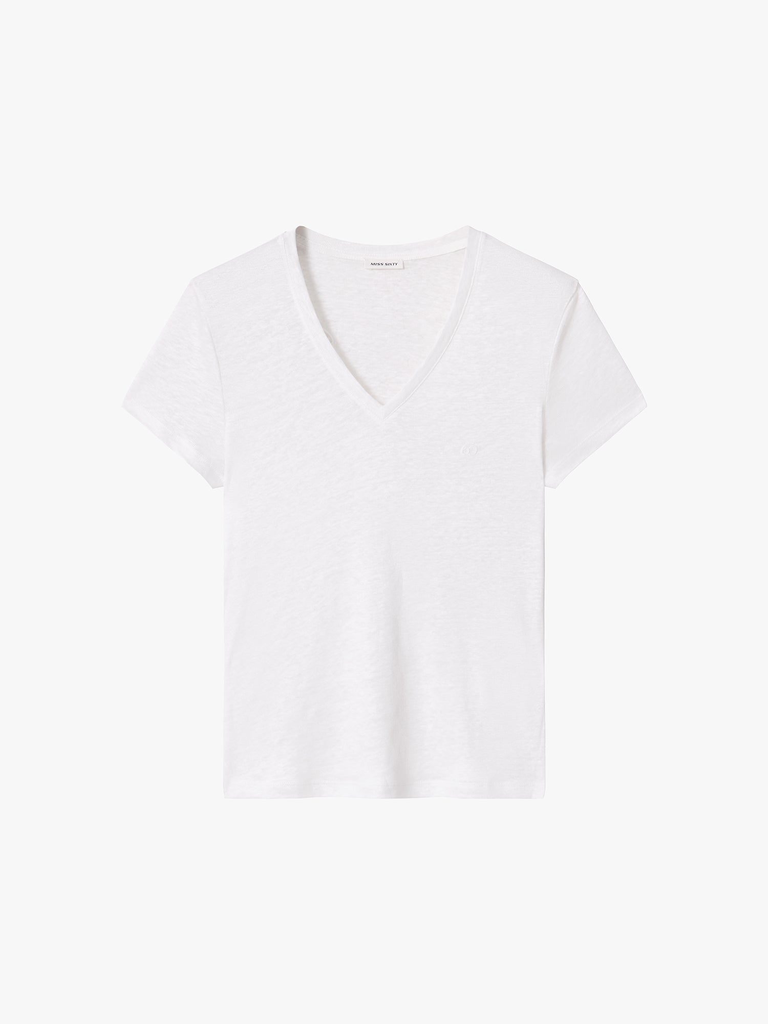 Cut-Out Feather-Wing Linen T-Shirt