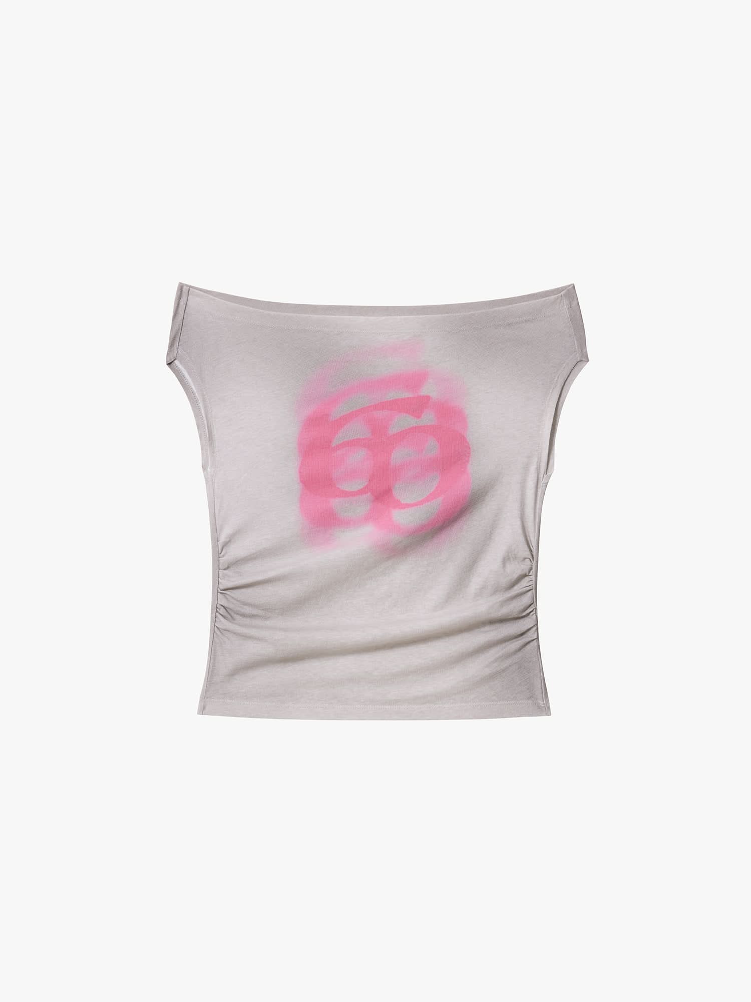 Off-Shoulder Logo-Detail T-Shirt