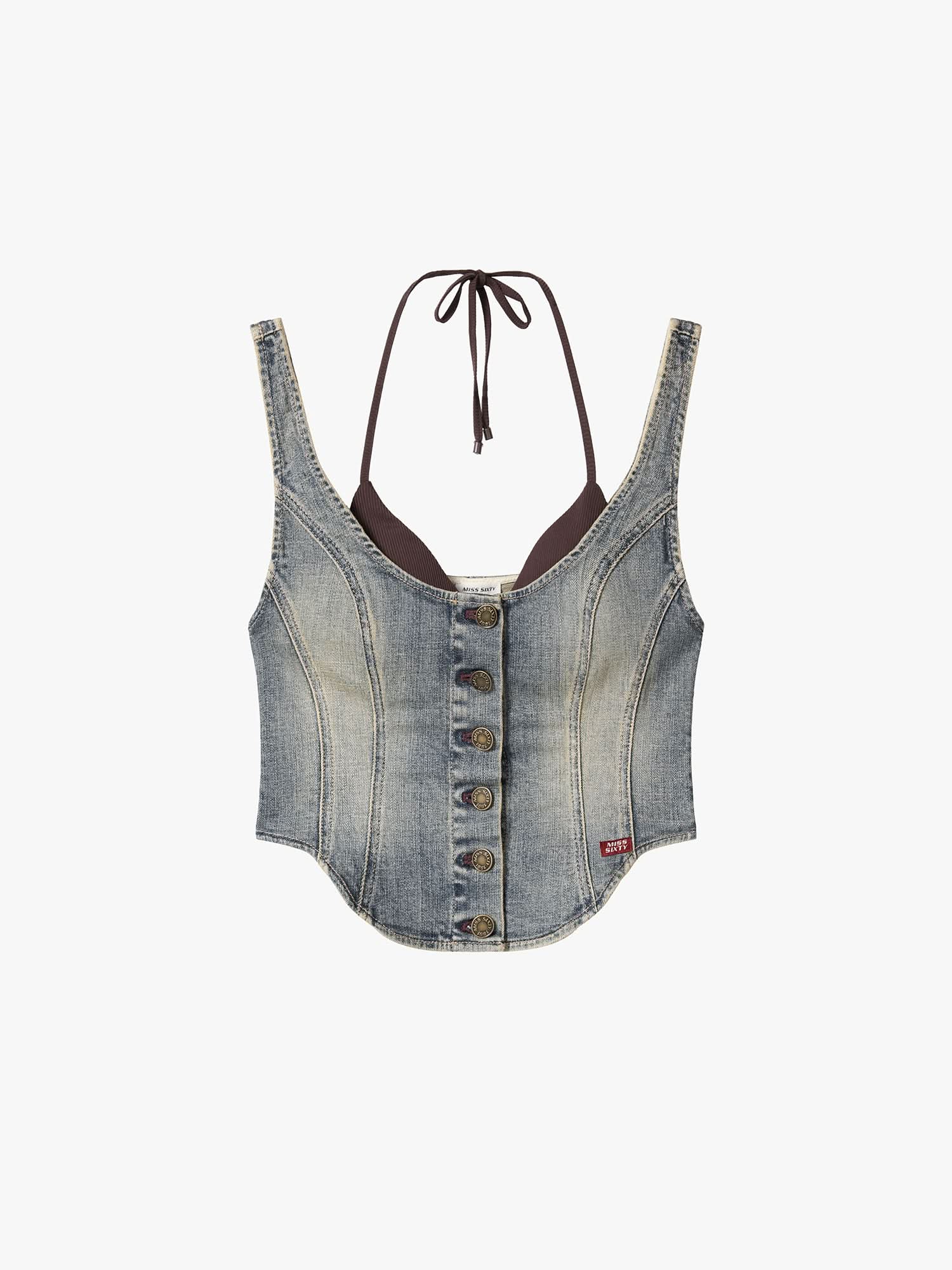 Denim Vest Set
