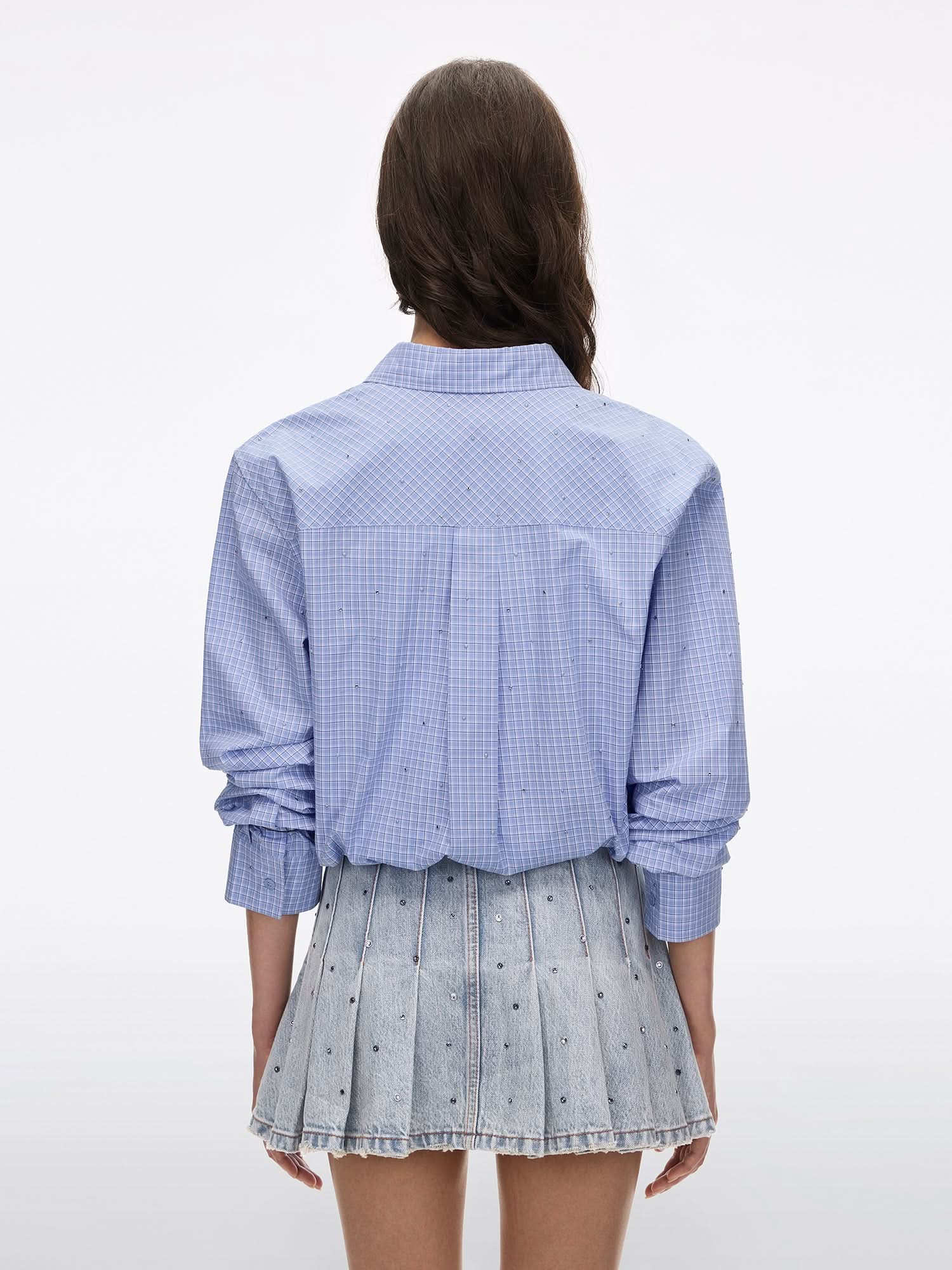 Rhinestone Plaid Shirt