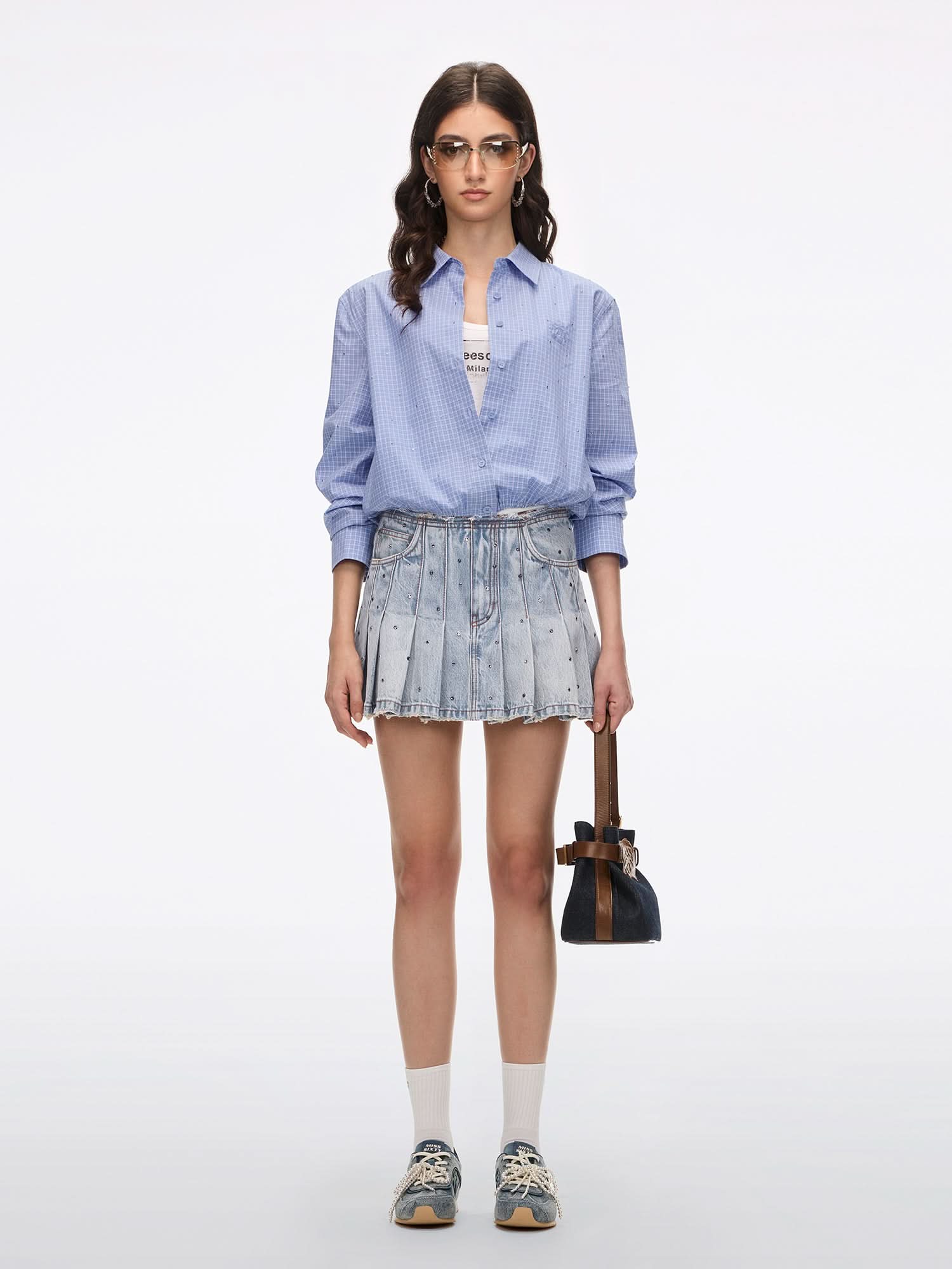 Rhinestone Plaid Shirt
