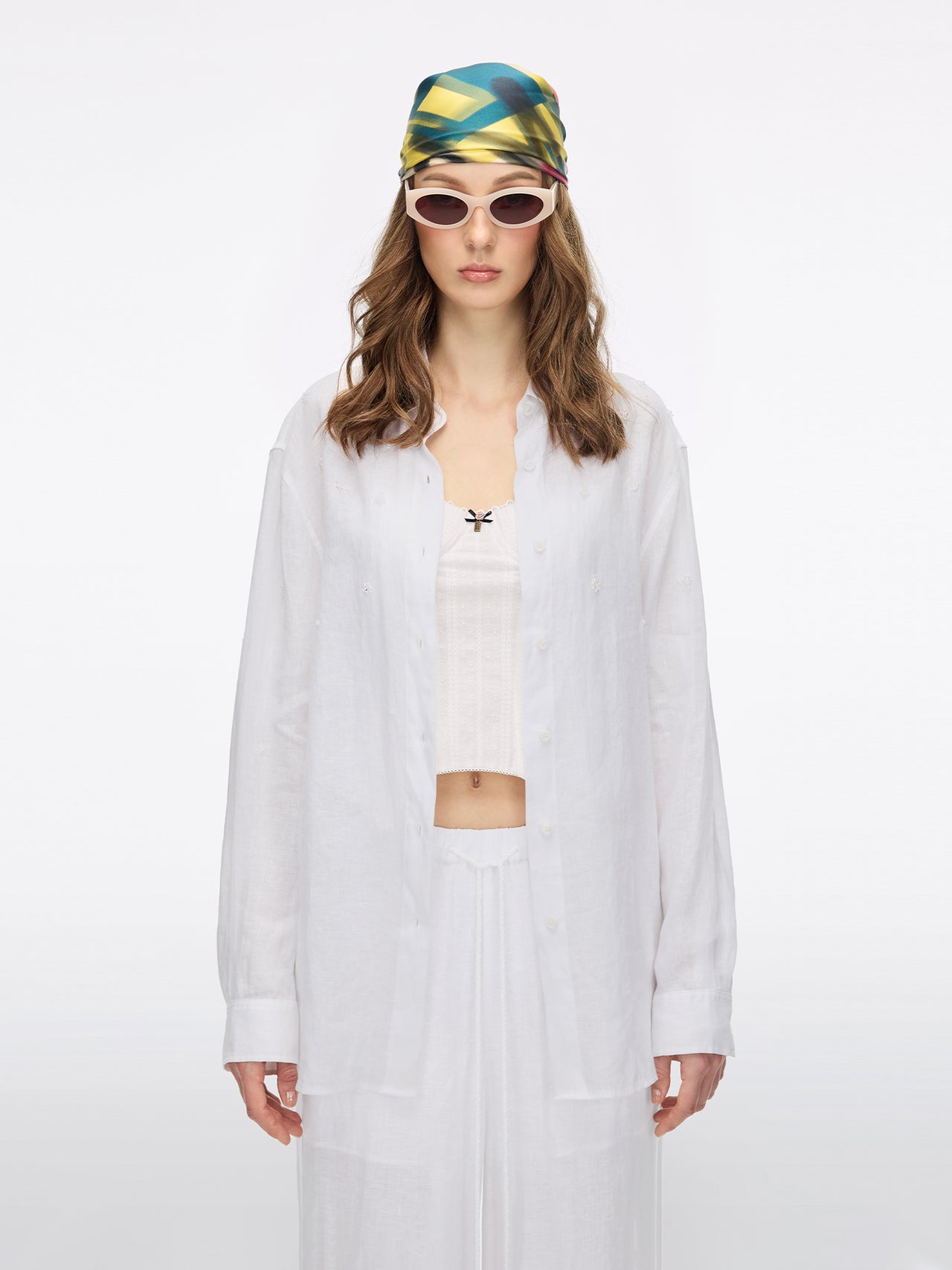 Beaded Linen Shirt