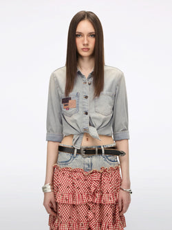 Multi-Patch Denim Shirt