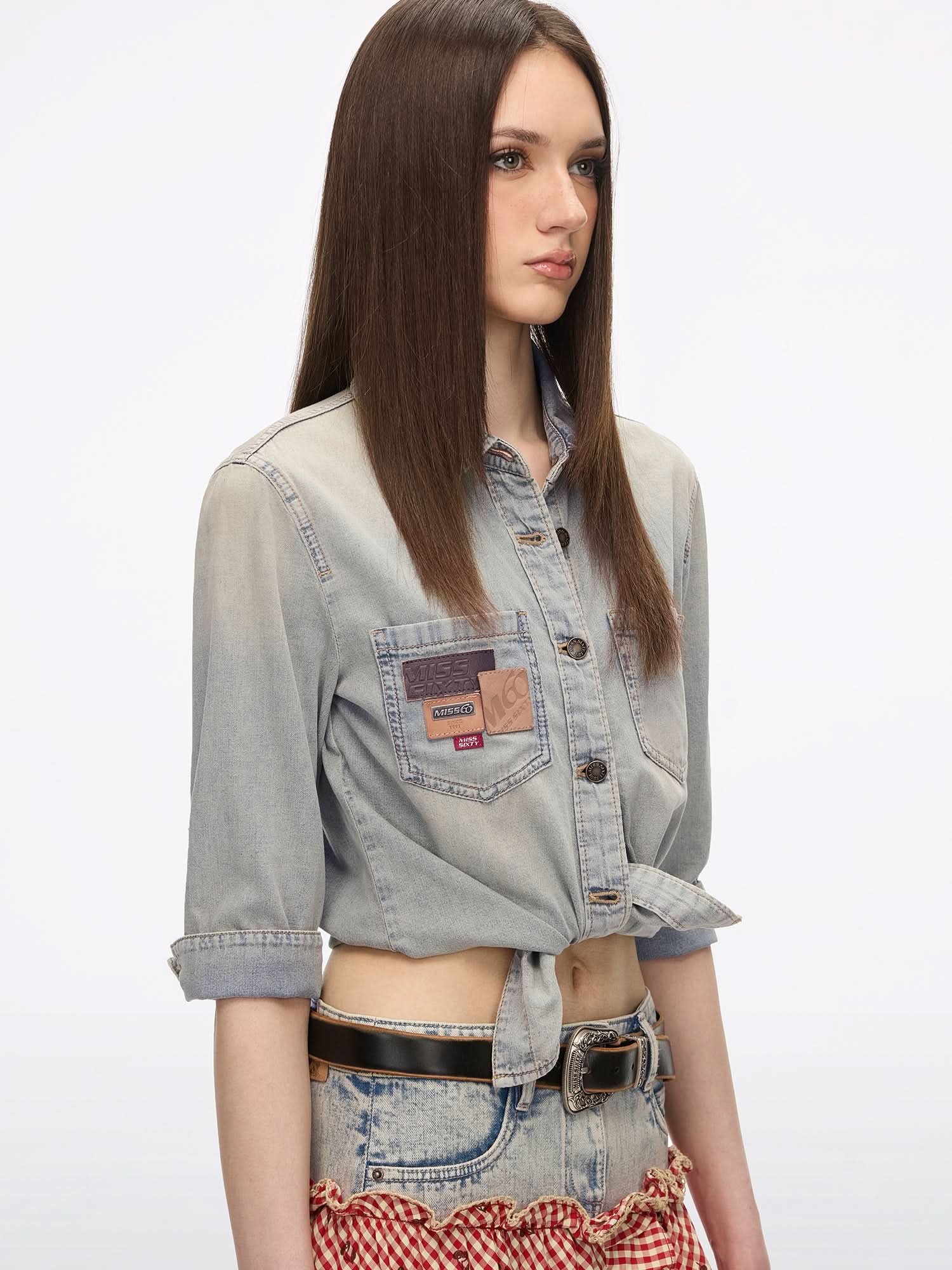 Multi-Patch Denim Shirt