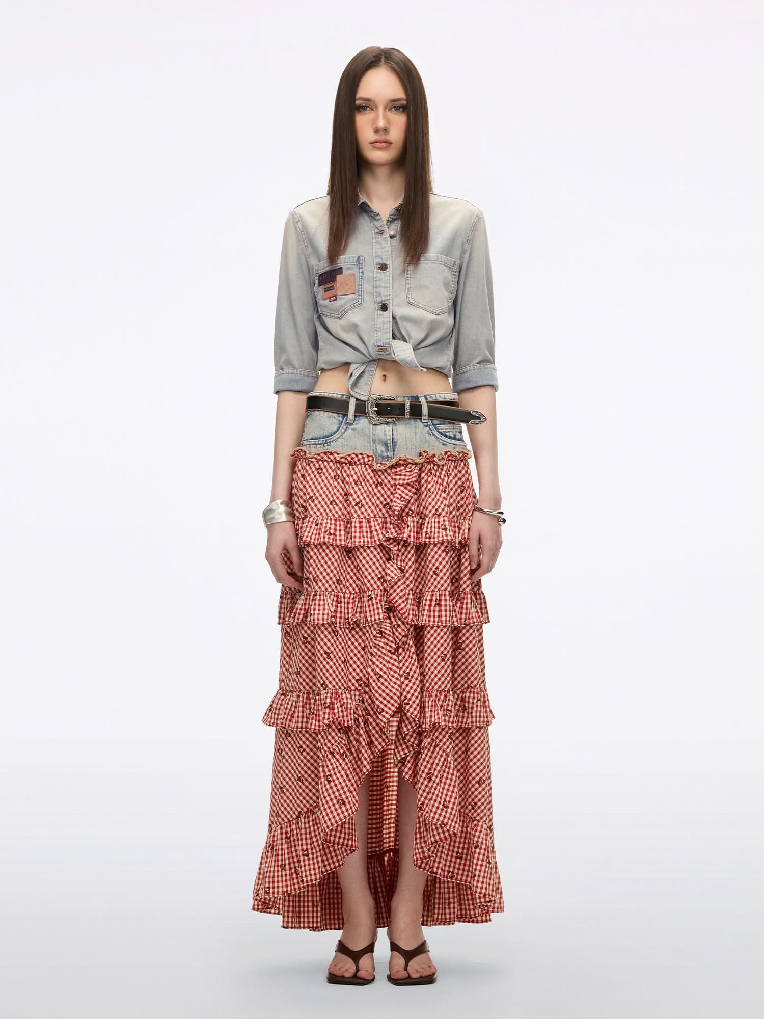 Multi-Patch Denim Shirt