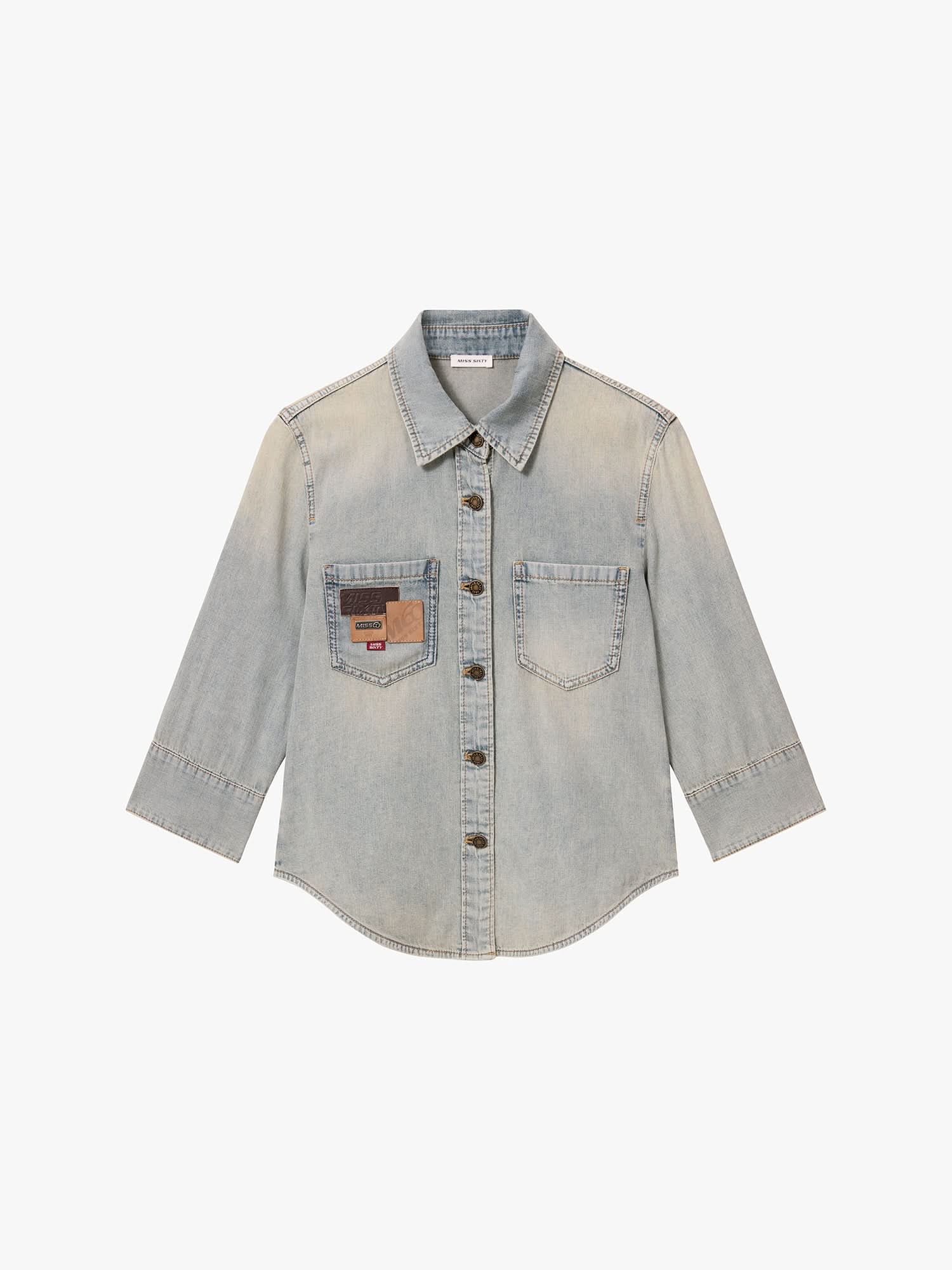 Multi-Patch Denim Shirt
