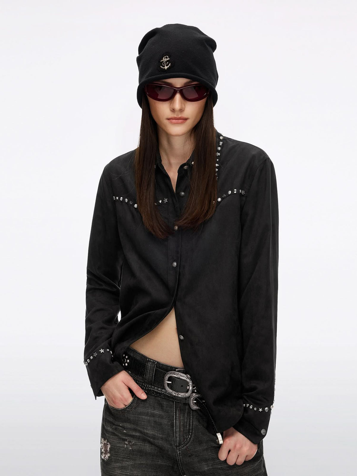 Studded Leather Belt