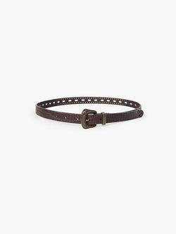 Cutout Genuine Leather Belt
