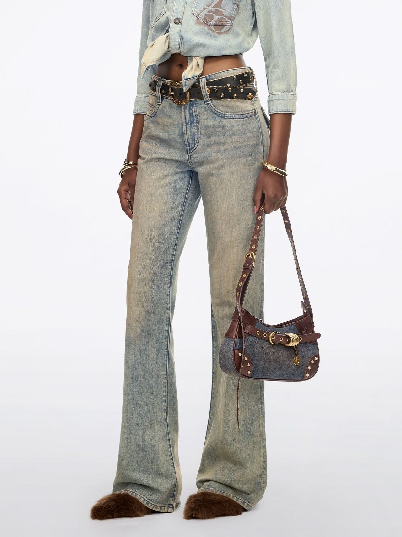 Panelled Shoulder Bag