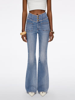 Slim Fit Flared Jeans-GLENDA PLUS 5